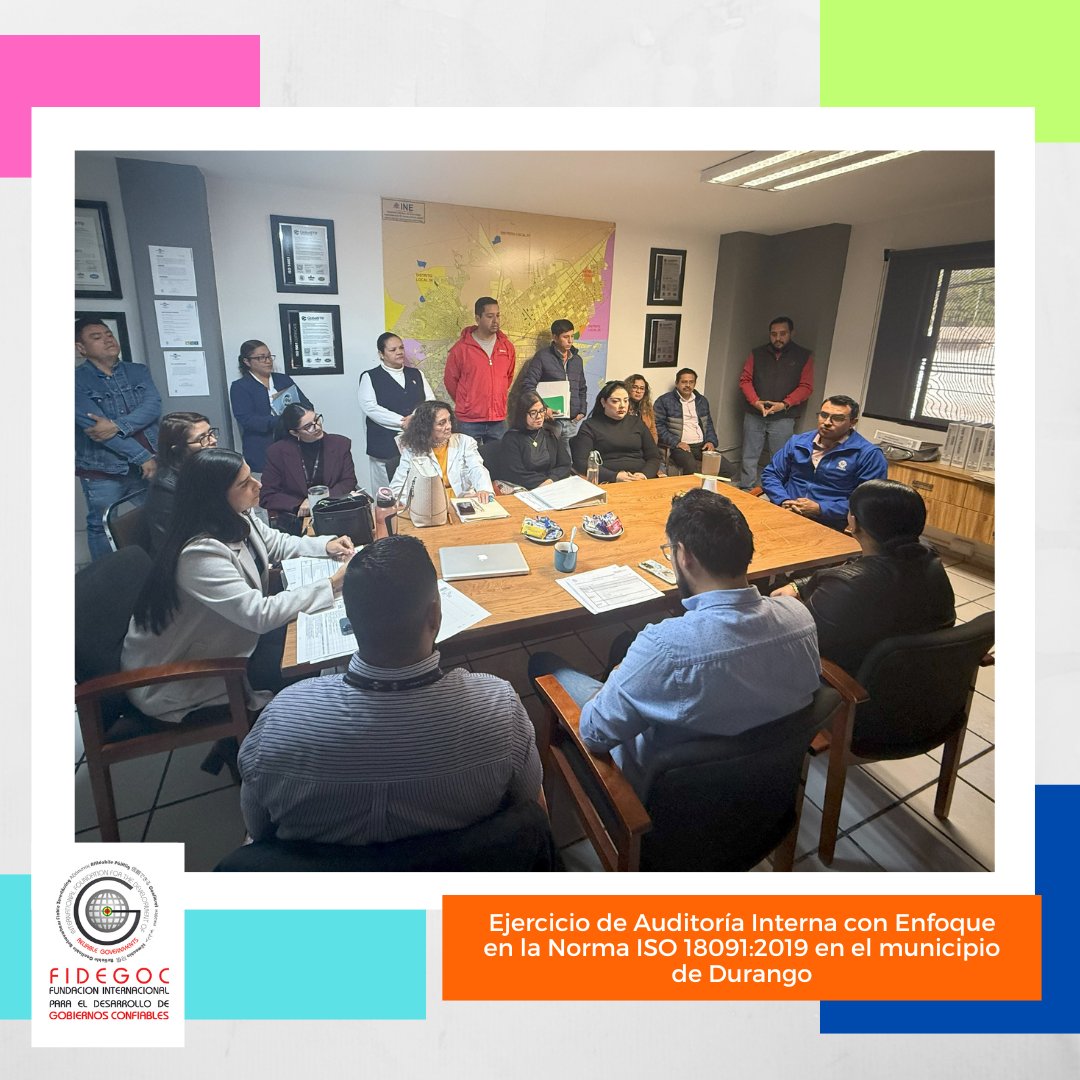 El pasado 3 de diciembre se continuó con el proceso de Auditoría Interna al Sistema Integral de Gestión de la Calidad en el Municipio de Durango bajo el enfoque de la Norma ISO 18091:2019. #ConstruyendoGobiernosConfiables #ISO18091 #ODS #ONU #Calidadengobiernos #Durango
