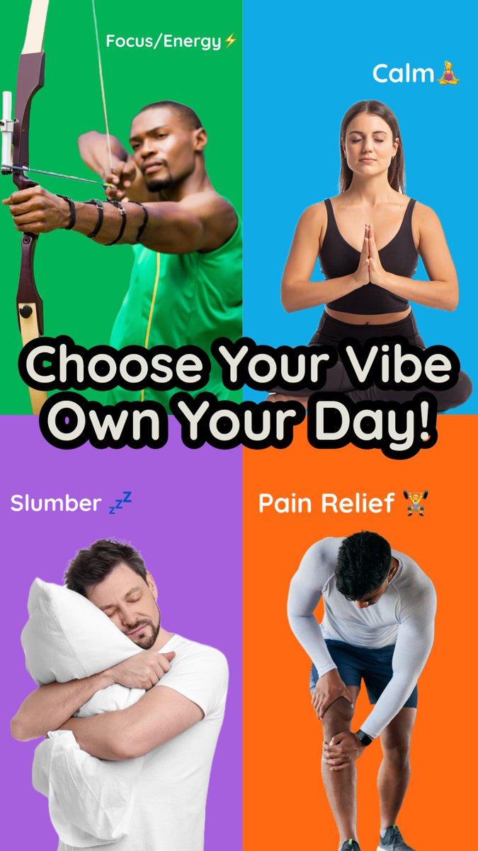 Kosarwellness's tweet photo. Focus, Calm, Slumber, or Pain Relief—what’s your vibe today? 🌿💆‍♂️💤🎯

Choose wellness that works for YOU. #KosarWellness #BreathBetterFeelBetter #UMatter 🍃💚 https://t.co/7cnZnjTCfP