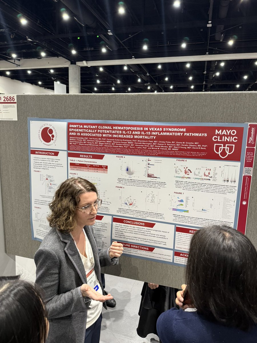 Fernanda Gutierrez-Rodrigues (@fergutierrezro1) on Twitter photo Never too late to congratulate Jenna Fernandez and <a href="/MrinalPatnaik/">Mrinal Patnaik</a> for the brilliant abstract on #VEXAS presented yesterday at the poster session! it’s been amazing to collaborate with this team on #VEXAS studies! <a href="/emmamgroarke/">Emma M. Groarke</a> <a href="/bhavishap29/">Bhavisha Patel</a> #ASH24 <a href="/ASH_hematology/">ASH</a> Never too late to congratulate Jenna Fernandez and <a href="/MrinalPatnaik/">Mrinal Patnaik</a> for the brilliant abstract on #VEXAS presented yesterday at the poster session! it’s been amazing to collaborate with this team on #VEXAS studies! <a href="/emmamgroarke/">Emma M. Groarke</a> <a href="/bhavishap29/">Bhavisha Patel</a> #ASH24 <a href="/ASH_hematology/">ASH</a>
