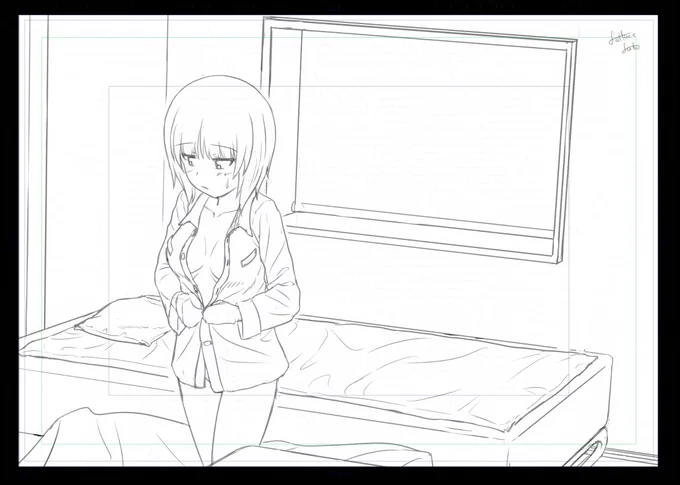 これは何かを予感させる(かもしれない)みぽり本の表紙の下描き 