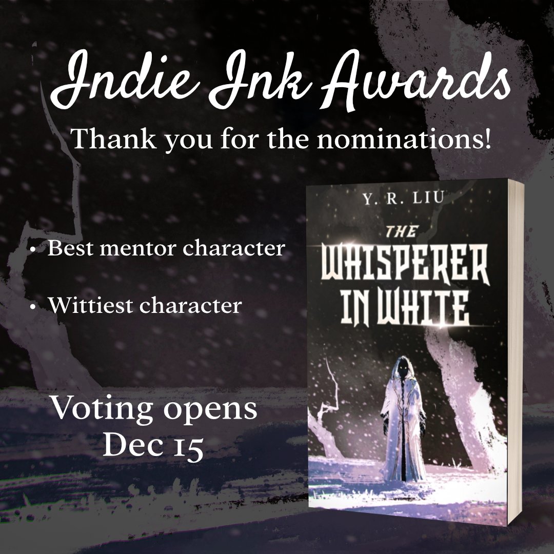 Both Hallowed and The Whisperer in White have been nominated for the #IndieInkAwards this year! Thanks so much to everyone who put in their nominations, and good luck to all my fellow nominees!