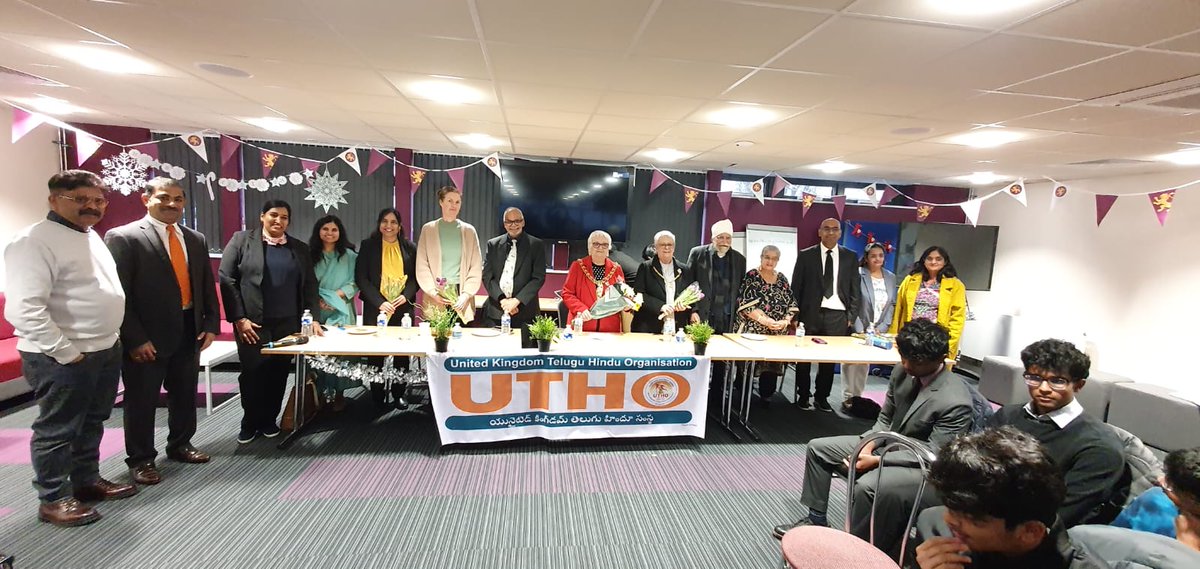 UKTeluguHindu's tweet image. UTHO conducted UK Parliament Week in Coventry with an incredible turnout of 100+ attendees! Guests: Cllr Mayor Mal Mutton @CovLordMayor ,Cllr Barbara Mosterman @BCMosterman ,Cllr Hema Yellapragada @CllrHema ,Former Mayor Margaret Lady Mayoress
@UKParlEducation 
@YourUKParl #UKPW