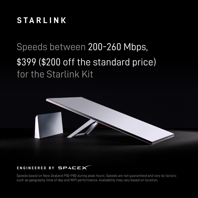 Starlink's tweet photo. No long-term contracts.
Easy to order online.