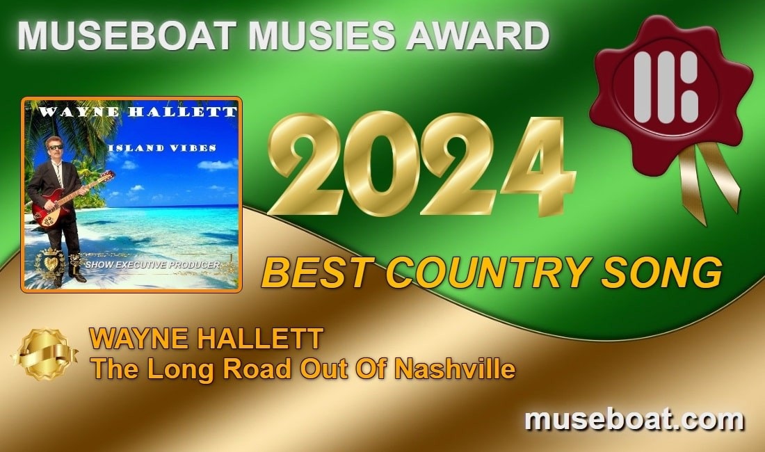 My original Bluegrass style song The Long Road Out Of Nashville won Best Country Song 2024 in the Museboat Live Radio Musies Awards. Thanks Museboat for providing a platform for artists to get played, Andy &amp; TJ, Max Erskine, Jordan Riehm, NF Records Studio, &amp; all who voted for me