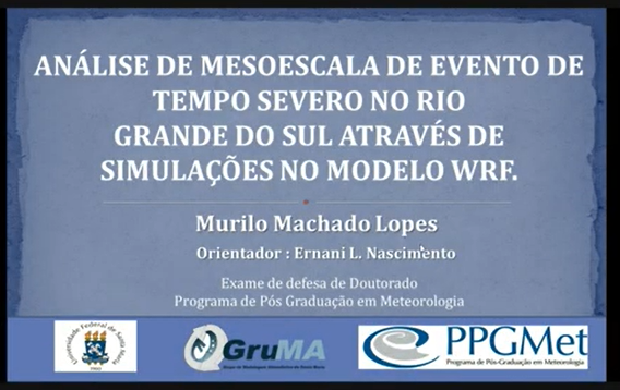 Ern_Nascimento's tweet photo. Mais uma defesa de doutorado no PPGMET-UFSM na área de tempestades severas. Parabéns @Murilolpes pelo trabalho! Foi uma satisfação te orientar. Construa uma carreira brilhante.👍 https://t.co/hFIdMWlxVa