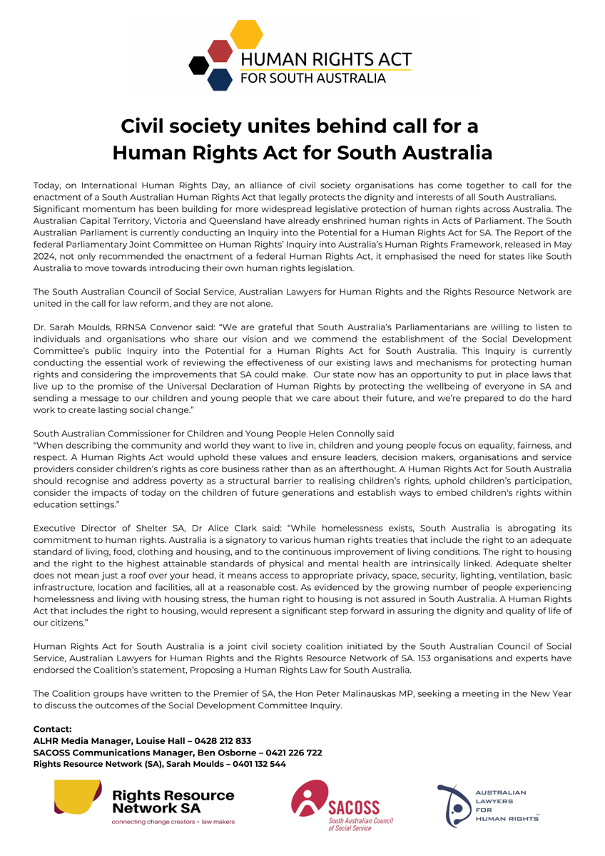 Human Rights Act for SA tweet media