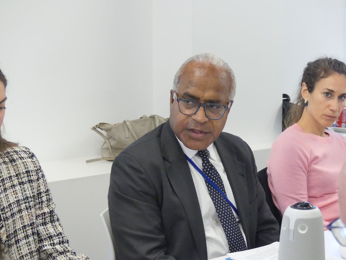 FijiMissionUN's tweet photo. The Pacific Islands Region covers a vast territory of ocean expanse roughly the size of Africa. Its 18 countries consist of thousands of scattered islands, whose wellbeing and livelihoods depend heavily on a safe and peaceful maritime environment. Yet porous maritime borders, as well as a small and dispersed geography and population, leave the region vulnerable to multiple security challenges, and troublingly, the Pacific Ocean remains the largest unpoliced space in the world.
The Konrad Adenauer Foundation (KAS) New York Office, in cooperation with the Permanent Missions of the Republic of Fiji, Greece and Australia to the United Nations, convened a working lunch on 9th December to foster exchange between international experts and representatives of the UN system and Member States on current maritime challenges and identify multilateral approaches to maritime security in the Pacific Islands region.

Panelists include Mr Thomas Tödtling, Dr Christian Bueger of UNDIR, HE Ambassador Filipo Tarakinikini, HE Ambassador James Larsen and HE Ambassador Evangelos Sekeris. 

The gravity of Maritime security amongst a host of other Ocean related challenges was evident in all interventions. As such a follow up event will be organized in 2025 to build upon the outcome of this event.