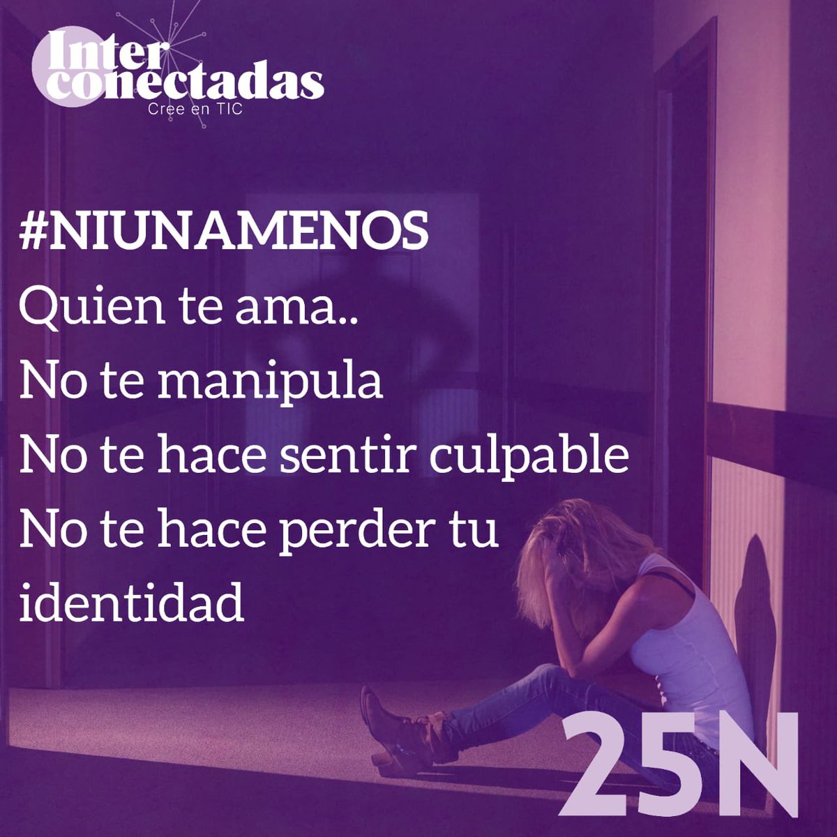conectadas_co's tweet photo. Quien te ama no te esconde, no te humilla, se siente orgulloso de ti. El amar no significa que te olvides de ti, de los que vales, de lo que sueñas. #niunamenos💜 https://t.co/tjrRqCGQTK