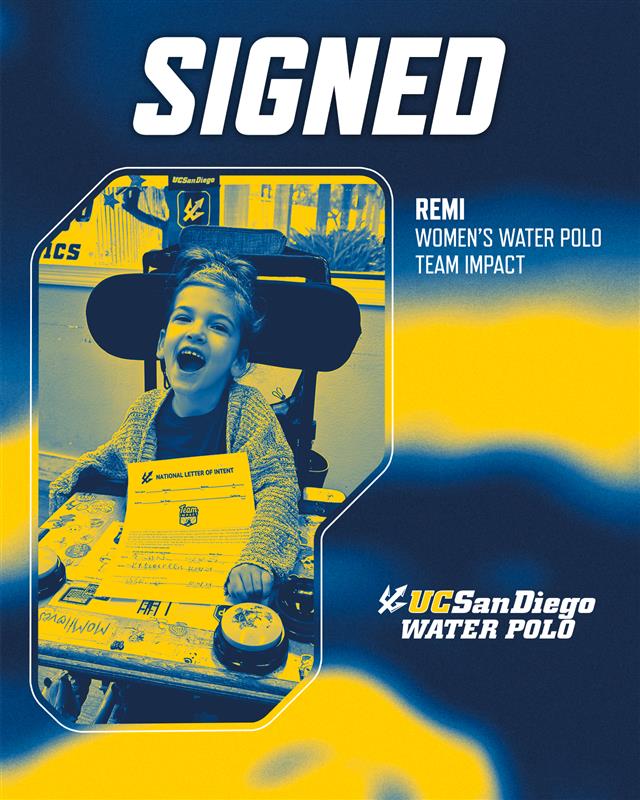 Signed, sealed, delivered! 🖊️

Join us in welcoming <a href="/GoTeamIMPACT/">Team IMPACT</a> athlete, Remi to the 24-25 <a href="/UCSDwwp/">UC San Diego Women's Water Polo</a> roster! 

So stoked to have her join the team! 

#GoTritons
