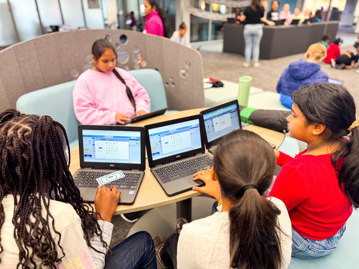 Mrs. Fales and Mrs. Miske kicked off the Hour of Code early this morning with fourth graders by diving deeper into their knowledge of computer science! They talked all about “events” and what they look like both on and off of computers! 🪩🕺🏼💻 #theminettconnection #minettgrown