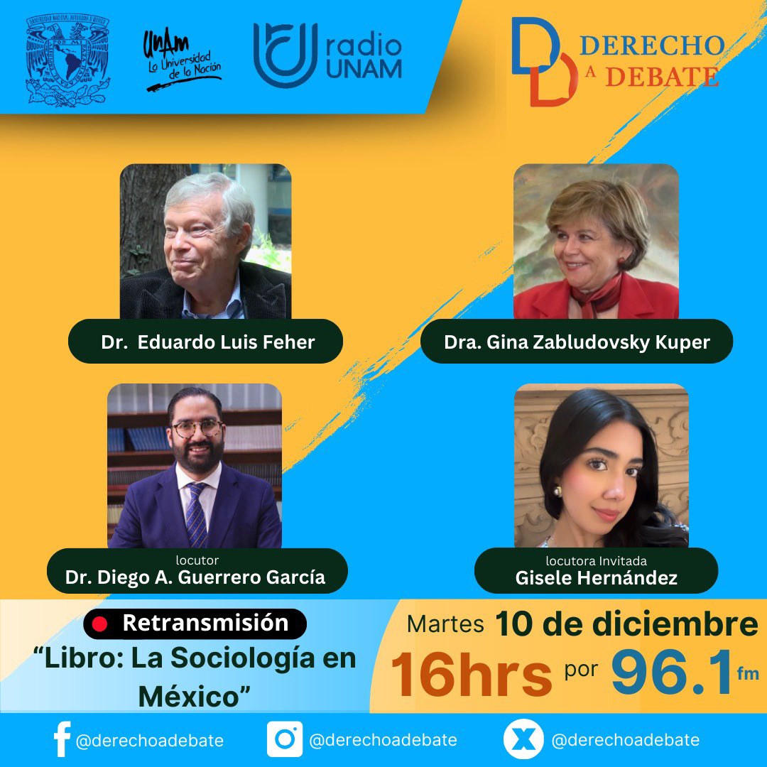 El año está terminando y hemos sacado del baúl algunos de nuestro programas con mayor audiencia de este año, te dejamos por aquí el que tuvimos con la Dra. <a href="/ginazabludovsky/">Gina Zabludovsky</a> y el Dr. #Feher sintonízanos por el 96.1fm <a href="/RadioUNAM/">Radio UNAM</a> a las 16hrs
🎙️ Dr. <a href="/DiegoAGuerreroG/">Diego Guerrero</a> y #GiseleHrdz