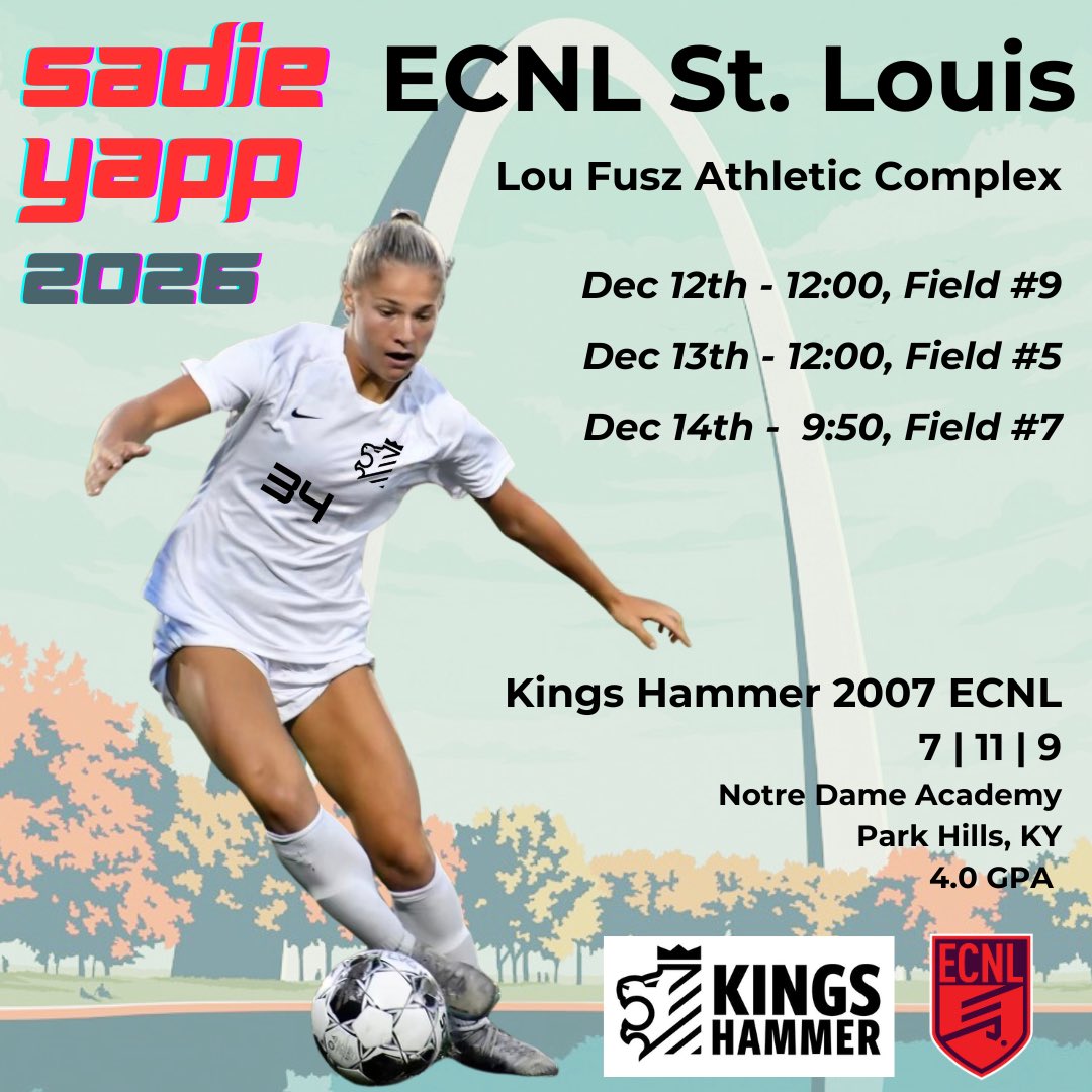 Sadie Yapp (@sadie_yapp) on Twitter photo So excited to play in St. Louis this weekend! <a href="/ImYouthSoccer/">ECNL/GA/Recruiting/College Soccer</a> <a href="/ImCollegeSoccer/">College Soccer Truth ™</a> <a href="/TheSoccerWire/">SoccerWire</a> <a href="/ECNLgirls/">ECNL Girls</a> <a href="/kingshammer/">Kings Hammer</a> So excited to play in St. Louis this weekend! <a href="/ImYouthSoccer/">ECNL/GA/Recruiting/College Soccer</a> <a href="/ImCollegeSoccer/">College Soccer Truth ™</a> <a href="/TheSoccerWire/">SoccerWire</a> <a href="/ECNLgirls/">ECNL Girls</a> <a href="/kingshammer/">Kings Hammer</a>