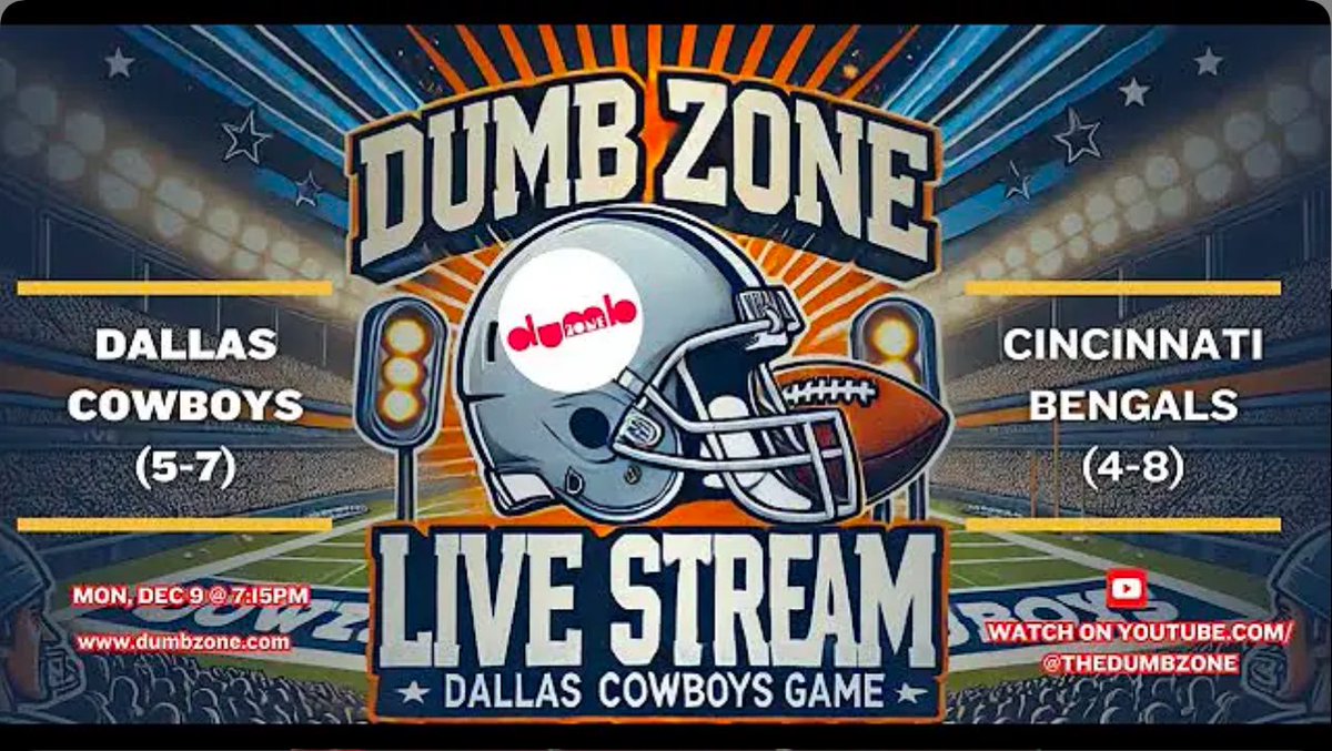 Chris Gronkowski (@chrisgronkowski) on Twitter photo Catch me on the <a href="/thedumbzone/">The Dumb Zone</a> livestream tonight for the cowboys game.
youtube.com/live/8n6n4a8Je… Catch me on the <a href="/thedumbzone/">The Dumb Zone</a> livestream tonight for the cowboys game.
youtube.com/live/8n6n4a8Je…