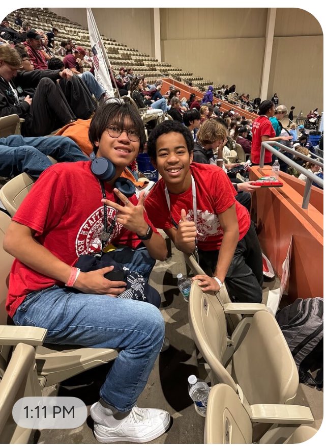 Show out to our very own Albert Daus and Matthew Phillips on competing at the STATE Robotics Tournament!