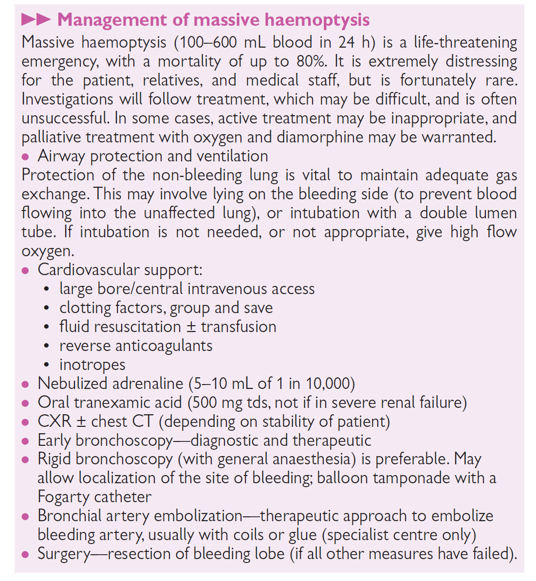 docakx's tweet photo. 🌟MASSIVE HEMOPTYSIS - Management https://t.co/mV05pmUT2X