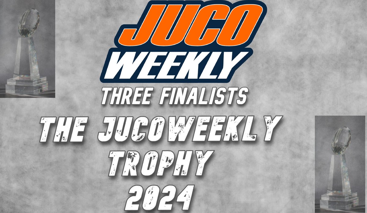 ‼️Breaking News ‼️
🏈🏆The THREE Finalists for the 2024 JUCOWeekly Trophy are announced. 🏈🏆 
See them here➡️tinyurl.com/apen73ec
#JUCOHeisman  #JUCOWeeklyTrophy