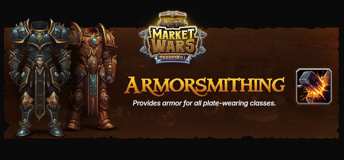 ⚒️ Choose your profession wisely, hero!⛏️ 

If you're not yet familiar with the in-game professions - we got you covered! We'll be posting about each one of the main crafting professions this week, so follow along 📜 👀 💎

👉 First up - Armorsmithing, formerly known as