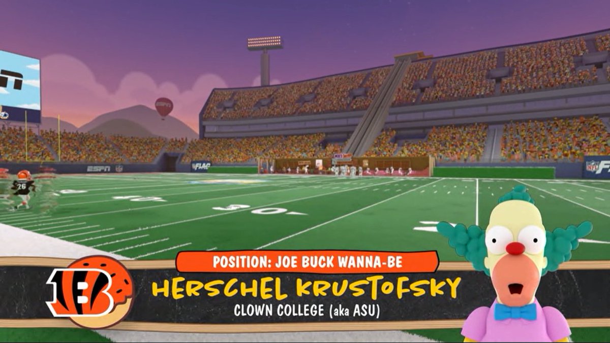 Simpsons cast with an early shot at Big XII Champion Arizona State