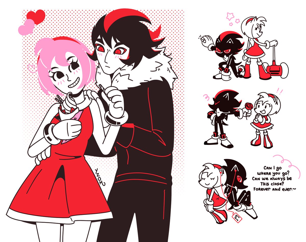 I made more ❤️🖤
#shadamy #sonicfanart
