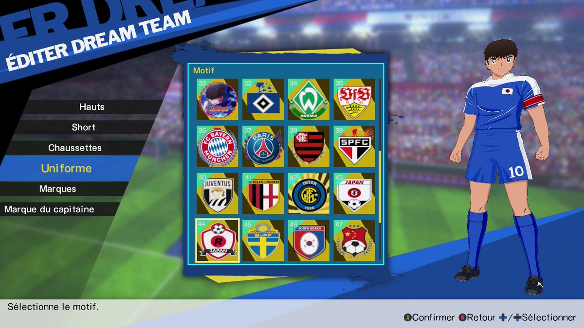 SabKun2026's tweet photo. Les mods sur Captain Tsubasa: Rise of New Champions (#RONC) sont vraiment impressionnants ! J’ai trouvé des Patreons et des sites qui proposent des maillots tirés du manga et de l’anime.

On retrouve des maillots emblématiques comme ceux de l’anime de 1983, ceux de la Coupe de Paris, ou encore ceux du World Youth avec le Real Japan 7. Les maillots de clubs comme l’Inter ou le Milan, Sao Paulo, Rio sont aussi disponibles, ainsi que ceux des arcs Coupe du Monde Espoirs, Golden 23, et Rising Sun.

Je continue à en installer et je prépare une vidéo de présentation pour vous montrer tout ça !

#DreamTeam #キャプテン翼

En attendant les prochains DLC et patchs pour Sparking Zero, je joue à Rise of New Champions pour passer le temps.