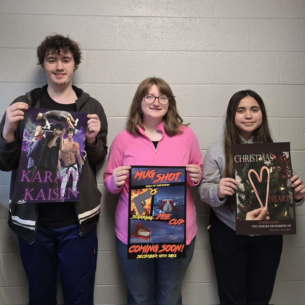 Movie Poster Project: Digital Arts &amp; Design III students wrote movie plots,  created mood boards, took photos, and designed posters. The movies with the most tickets "purchased" won a prize. Congrats to Hayden (1st), Kayleigh (2nd), and Yarepsi (3rd)! <a href="/DCcougarnation/">Dickson County High School</a> <a href="/DCS_CTE/">Dickson County Schools CTE</a>
