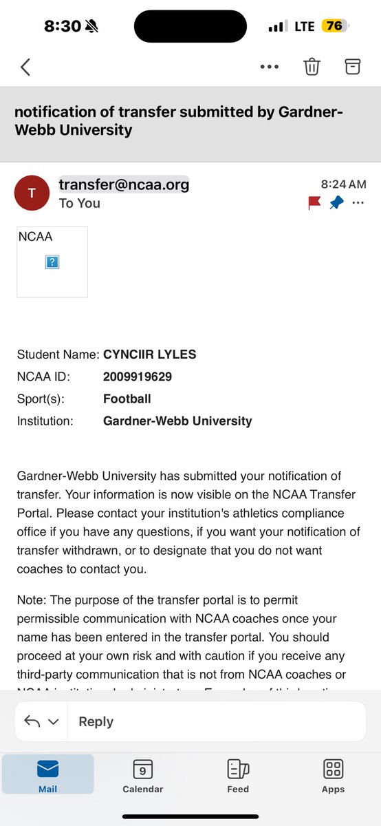 Graduate transfer 2 years of eligibility. DMs are 💯 open. #ICGB #SSNF