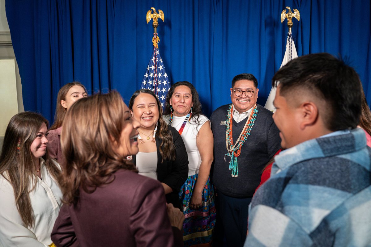 VP46Archive's tweet photo. For far too long, the federal government has underinvested in Native communities.

During today’s White House Tribal Nations Summit, I spoke about the work our Administration has done to address these historic inequities and create opportunity in every Native community. https://t.co/MFjnPq9PIM