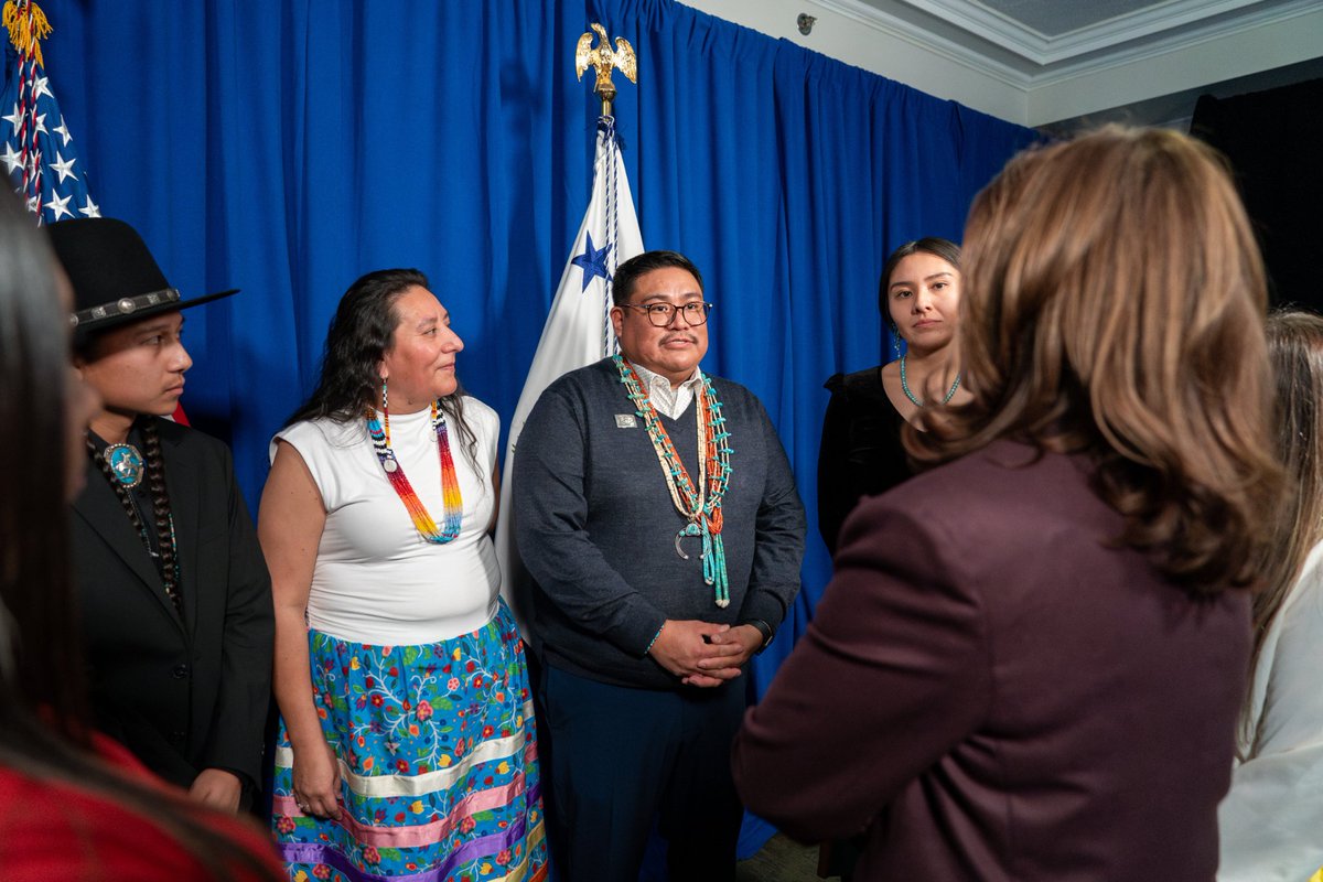 VP46Archive's tweet photo. For far too long, the federal government has underinvested in Native communities.

During today’s White House Tribal Nations Summit, I spoke about the work our Administration has done to address these historic inequities and create opportunity in every Native community. https://t.co/MFjnPq9PIM