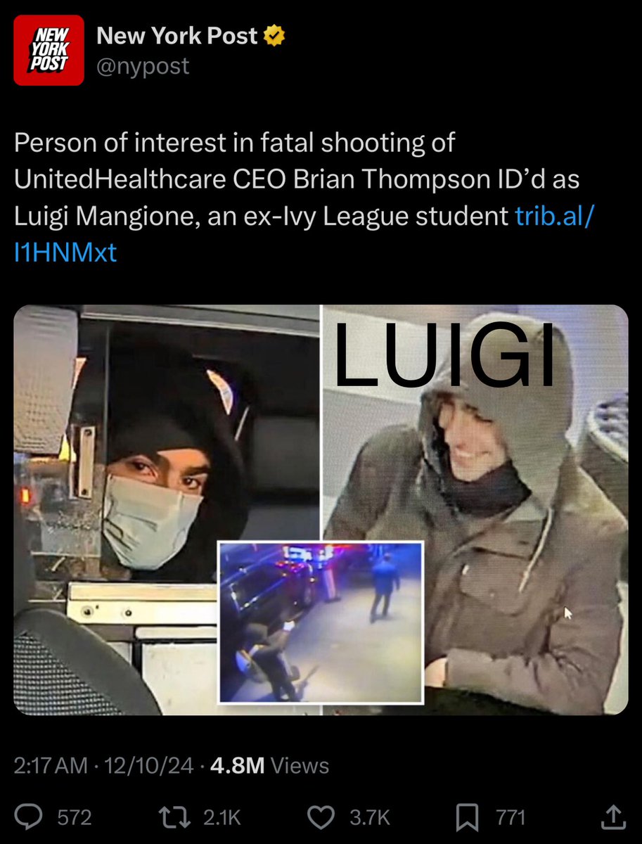 Very easy to spot same news outlet! Faded $Luigi ? Then $MARIO PLANE HIGH JACKER is next connect the dots!

GRUwuyaQwSvF78N6GLTzqFo4jX1UdPH1YhYTfW4Lpump