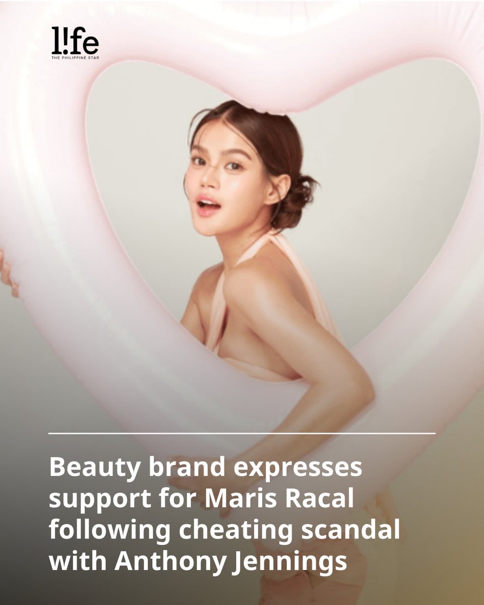 "TO ERR IS HUMAN, TO FORGIVE IS DIVINE"

A beauty brand expressed support for its ambassador Maris Racal following her cheating controversy with Anthony Jennings that became a hot topic on social media for days.

READ: tinyurl.com/2uz2mc4z