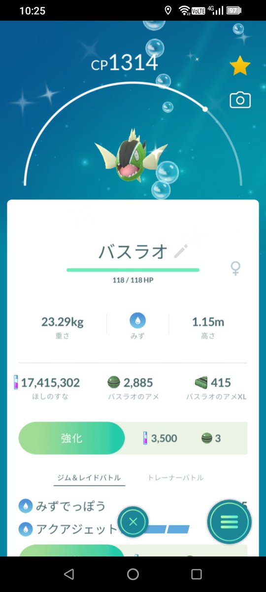HeartsSqex's tweet photo. @rocketnews24go 今年のスタートを飾ってくれた
色100モクロー
もうルートは歩きたくないってくらいやったシンオウツアーでゲットしたバスラオしろすじ
この2匹です！！ https://t.co/FL5lM5BbRc