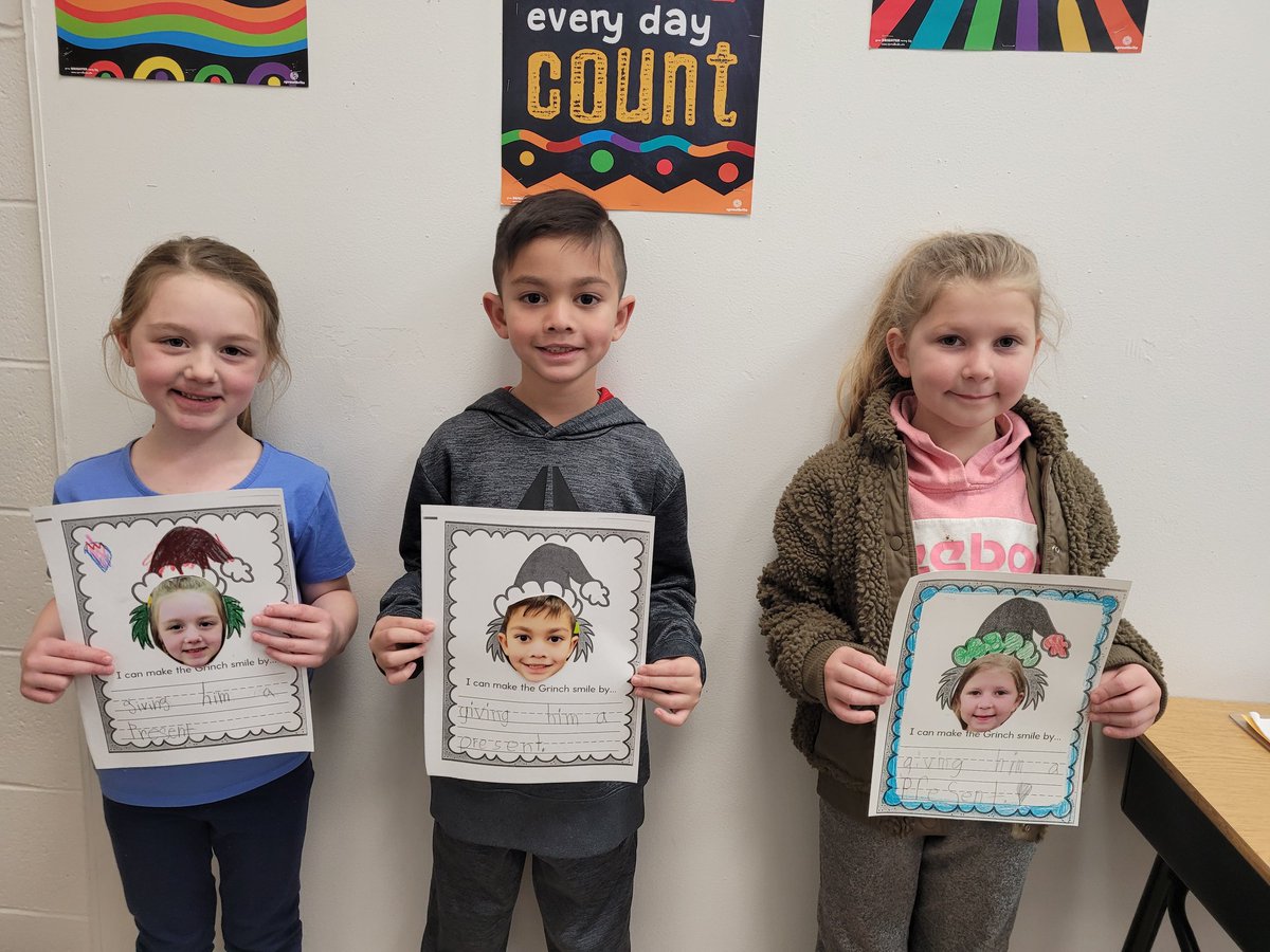 You're a mean one, Mr. Grinch - but I know very kind First Graders that thought of ways to make you smile- they would like to give you a present, a hug, dance with you and invite you to dinner. #smilegrinch <a href="/MckeownSchool/">McKeown School</a>  <a href="/KRHSCOUGARPRIDE/">Dr. Craig M. Hutcheson</a>