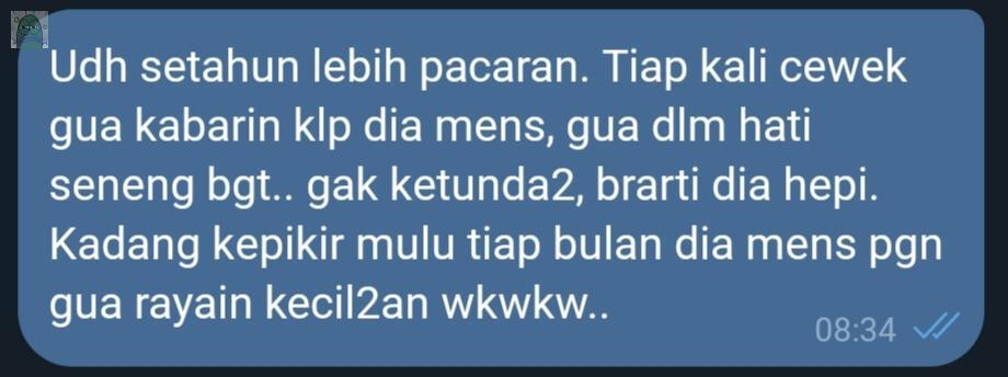 💚 gua mw curhat aja sih, kyknya bkl mulai gua lakuin. Biasanya emng sering gua jajanin lebih klo lg mens, cm ya gk ada yg khusus. Dia jg baik dan syg sm gua jd gua jg syg bgt sm dia.. sepotong cheesecake/kue fancy tiap bulan gk brlebihan kan, wkwk.