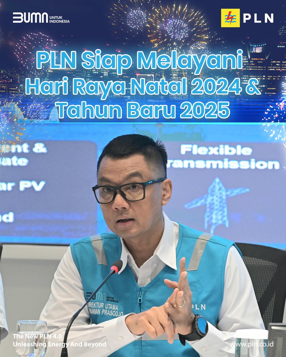 _pln_id's tweet photo. Electrizen, perayaan Hari Raya Natal 2024 dan Tahun Baru 2025 tinggal sebentar lagi. Sudah punya rencana seru belum? Tenang, apapun rencana kalian yang pasti PLN siap melayani kamu setiap saat💡

#PLN https://t.co/eJMlQJqOId