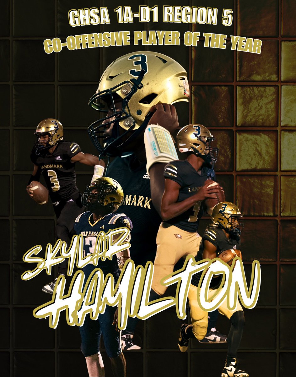 Congratulations to the 1A Division 1 Co-Offensive Player of the year @supersky_30 . What a great year from our QB1. 🦅🏉💙