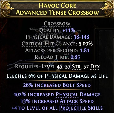 Pretty I just crafted the best crossbow in Path of Exile 2