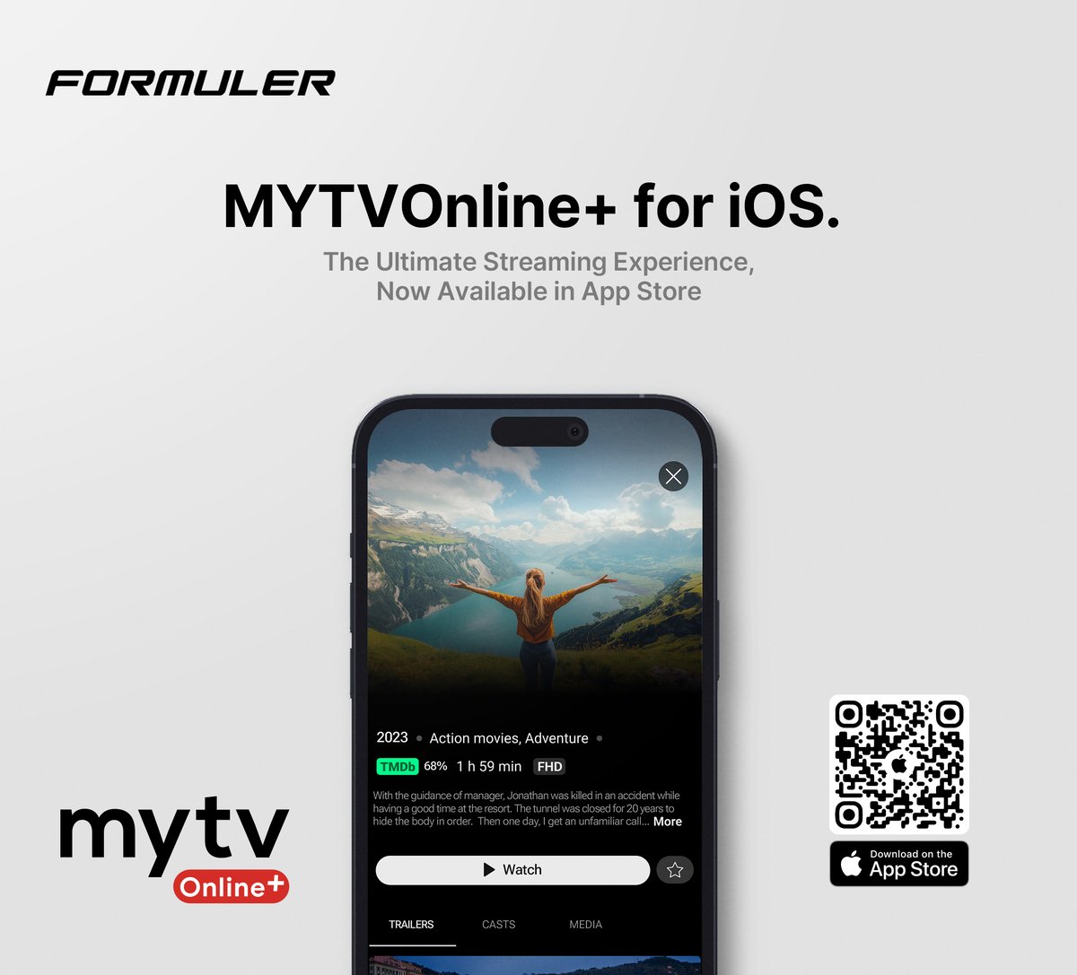 FormulerTv's tweet image. MYTVOnline+ is now on the App Store!

iOS users can finally enjoy a powerful streaming experience, optimized for iPhone and iPad, with most features from Formuler STB models.

Thank you for your support—start streaming today!

To install MYTVOnline+, visit formuler.tv/mytvonlineplus…