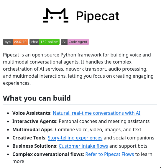 tom_doerr's tweet image. &quot;Open Source framework for voice and multimodal conversational AI&quot;