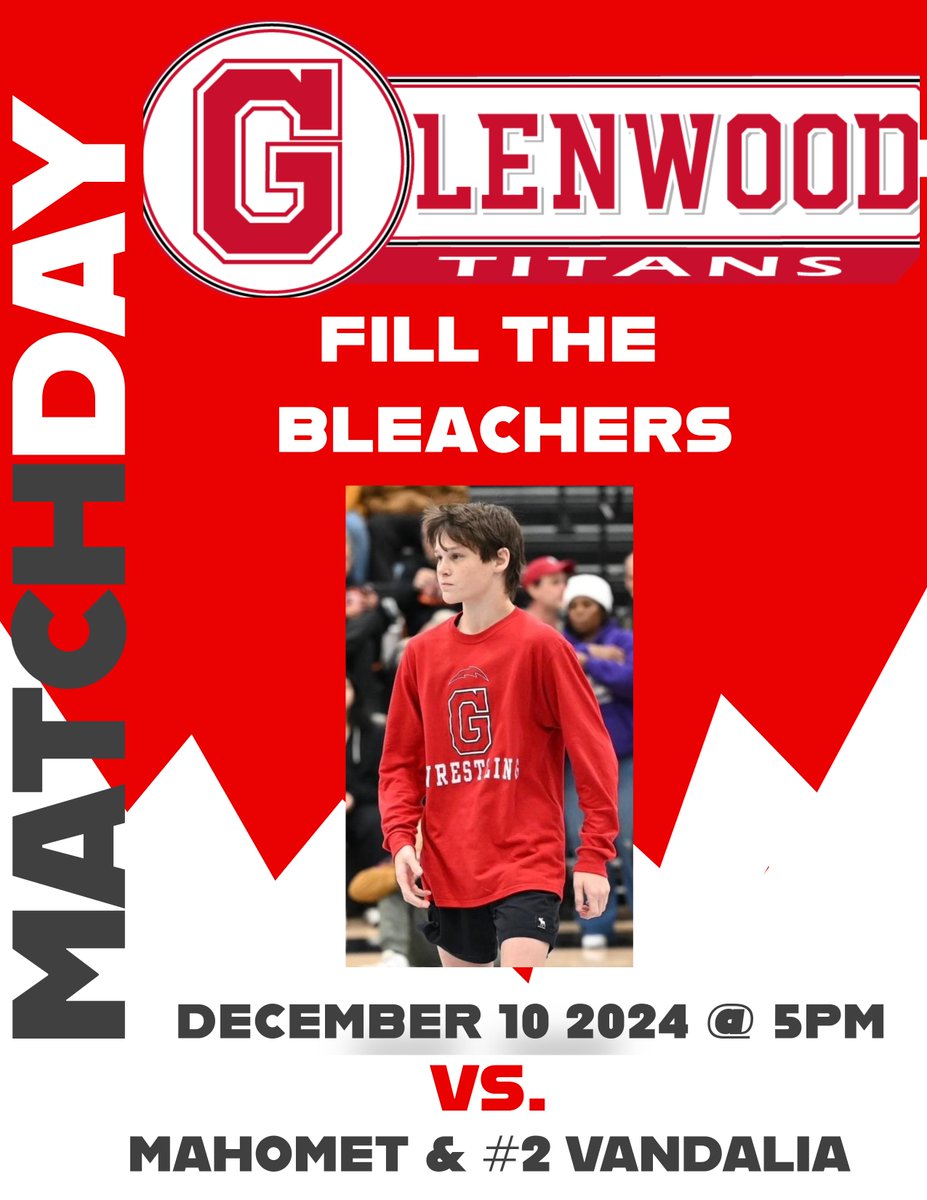 Pack the HOUSE!  #19 Glenwood takes on Mahomet &amp; #2 Vandalia......you don't want to miss this!!! See Ya tomorrow night! <a href="/GlenwoodSC/">Glenwood Titans Strength and Conditioning</a> <a href="/BCSD5_Athletics/">Glenwood Athletics</a> <a href="/Sportsradio1450/">Sportsradio1450</a> <a href="/SJRsports/">SJ-R Sports</a> <a href="/ChathamClarion/">Chatham Clarion</a> <a href="/BarstoolGWood/">Barstool Glenwood</a> <a href="/IllinoisMatmen/">Illinois Matmen</a>