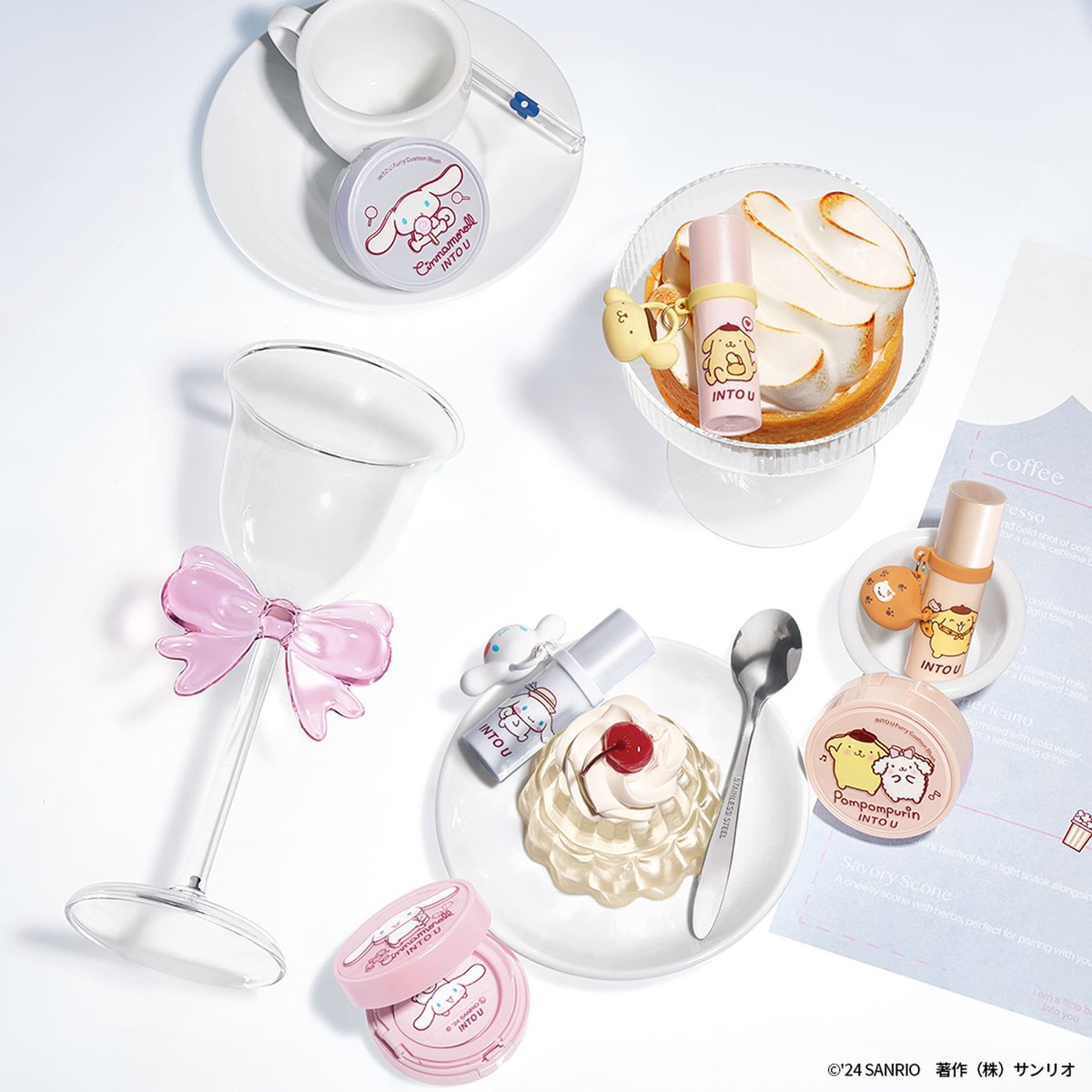 シナモン♡プリン　【新品未開封】アロマタッチキット 中国発コスメブランド「INTO U」とポムポムプリン・シナモロールが