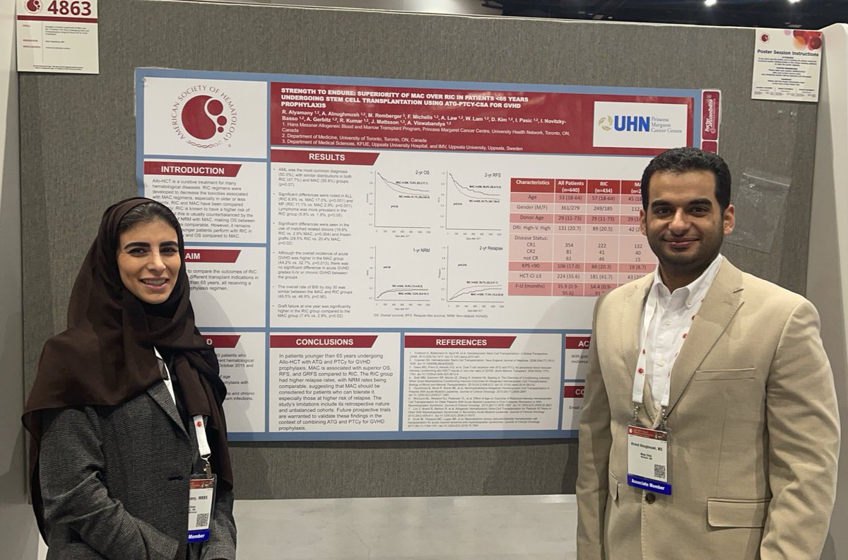 Join us at our poster <a href="/ASH_hematology/">ASH</a> , presented with my partner in hematology and in life, <a href="/AhmedAlNughmush/">Ahmed AlNughmush</a> ❤️
#ASH24 #BMT