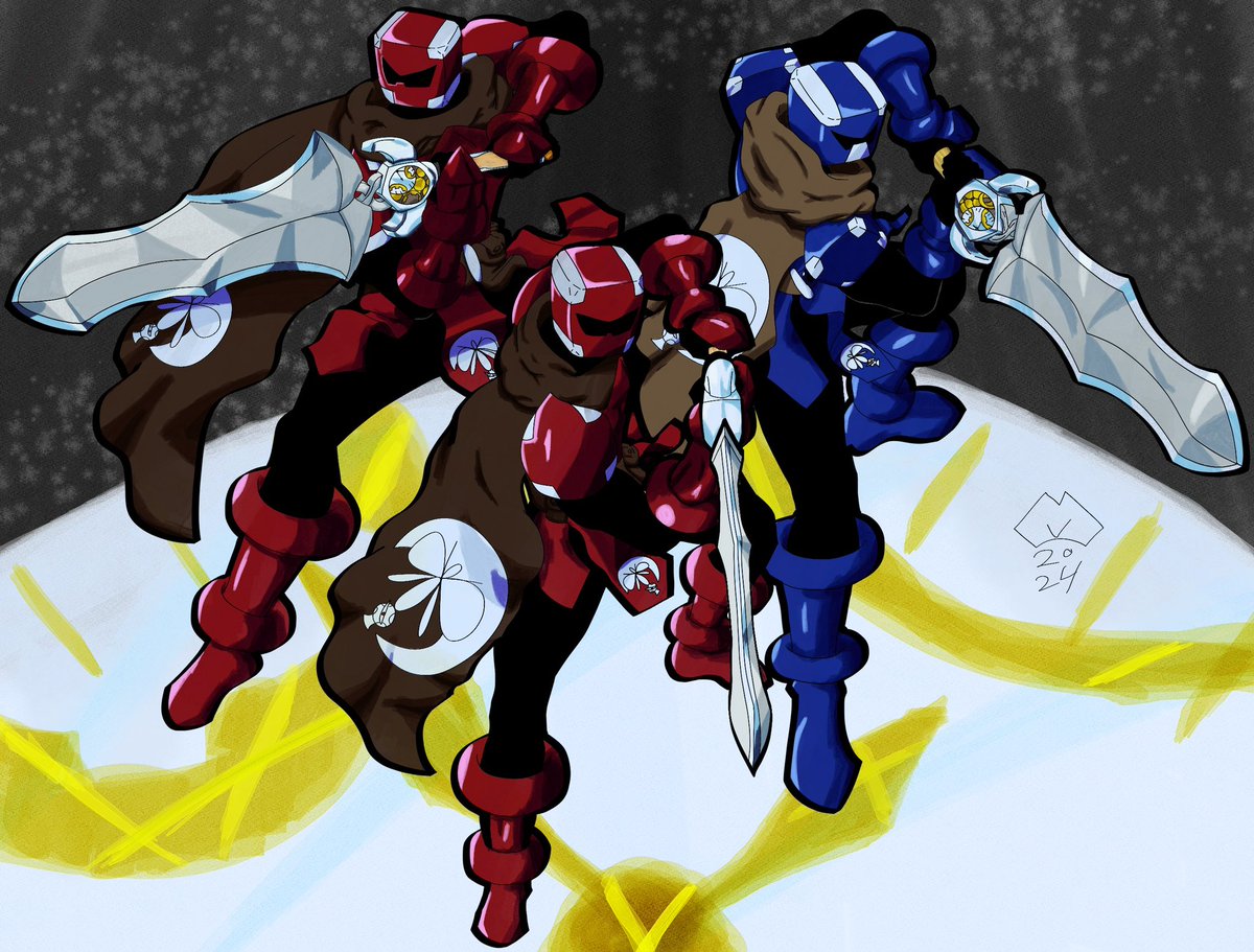 BucketMatteo's tweet photo. Bucket head, Bucket head Jr, and Slugface as Bucket head in Red and Blue https://t.co/pEYg4tyLKk