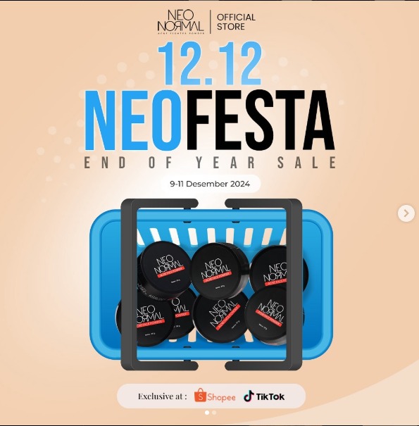 Neonormalofc's tweet photo. PESTA DISKON 🥳🎉
siap-siap borong karna potongan harga NeoFesta di flashsale eksklusif cuma jadi 50K-an aja 🔥
catet jamnya :

⏰ 12:00 WIB
🗓️ 9-11 Desember 2024

shopee : https://t.co/xt1UFJ2Cuo https://t.co/qok2B8l3GN