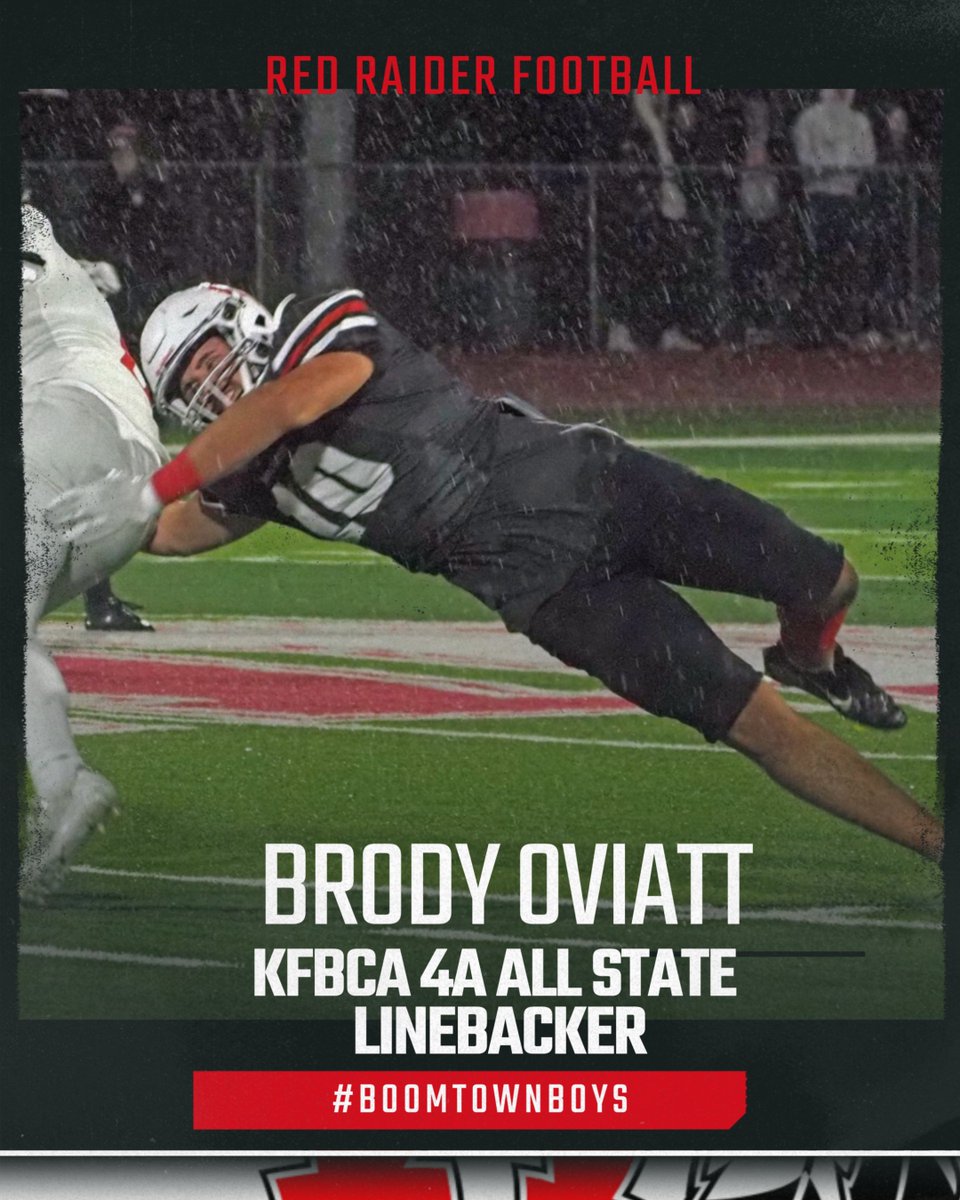 Congrats to <a href="/BrodyOviatt/">Brody Oviatt</a>  for earning Kansas Football Coaches Association 4A All-State Linebacker!