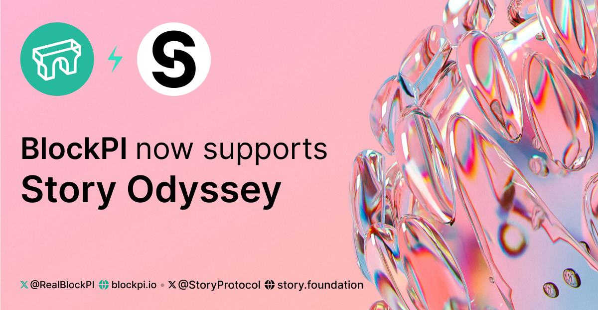 RealBlockPI's tweet image. 📢We're glad to announce that BlockPI's rock-solid RPC services are now available on Story Odyssey EVM @StoryProtocol 🎉🎉

Story is a purpose-built Layer 1 blockchain designed specifically for intellectual property, it tokenizes any type of IP!

🚀Grow with us: