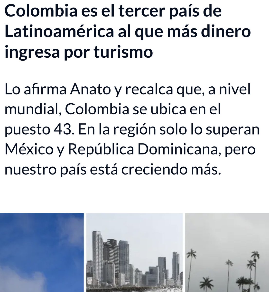 YoAlejoV's tweet photo. Increíble ubicarnos solo por debajo de dos países que llevan años moviendo el turismo no solo a nivel regional, sino mundial.

No creí que Petro lograría esto tan rápido. https://t.co/P0LpJgmUGA