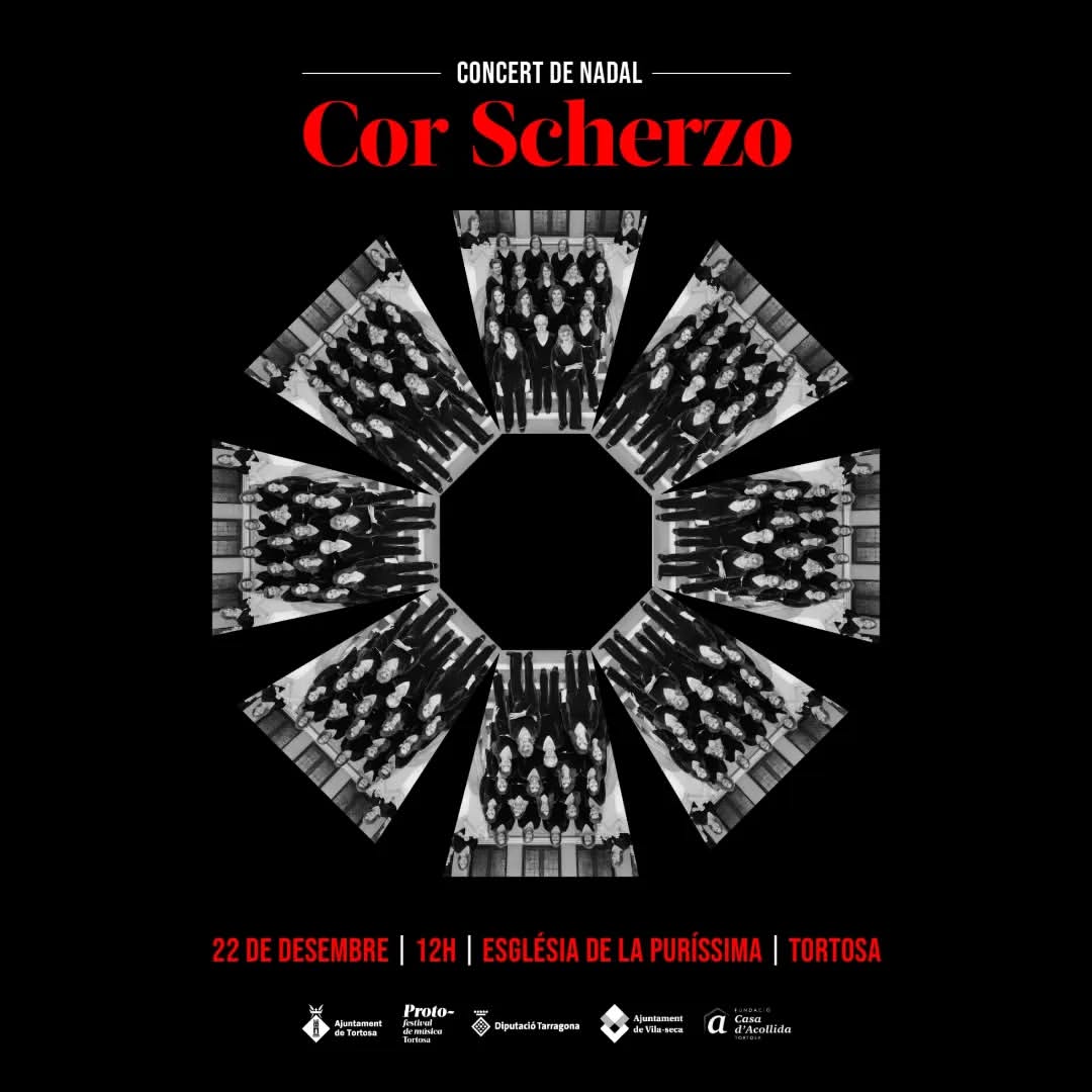 Aquest diumenge vine a gaudir de la màgia nadalenca amb el concert de Nadal Cor Scherzo.

Entrades: teatreauditoritortosa.cat/event/concert-…
📅 Diumenge 22 de desembre
🕛 12:00 h
📍 Església de la Puríssima

<a href="/Tortosa/">Ajuntament de Tortosa</a> <a href="/CorScherzo/">Cor Scherzo</a> <a href="/TeatreTortosa/">Teatre Tortosa</a> <a href="/JordiJordanEbre/">Jordi Jordan</a> <a href="/marilleixa/">Mar Lleixà Fortuño</a>