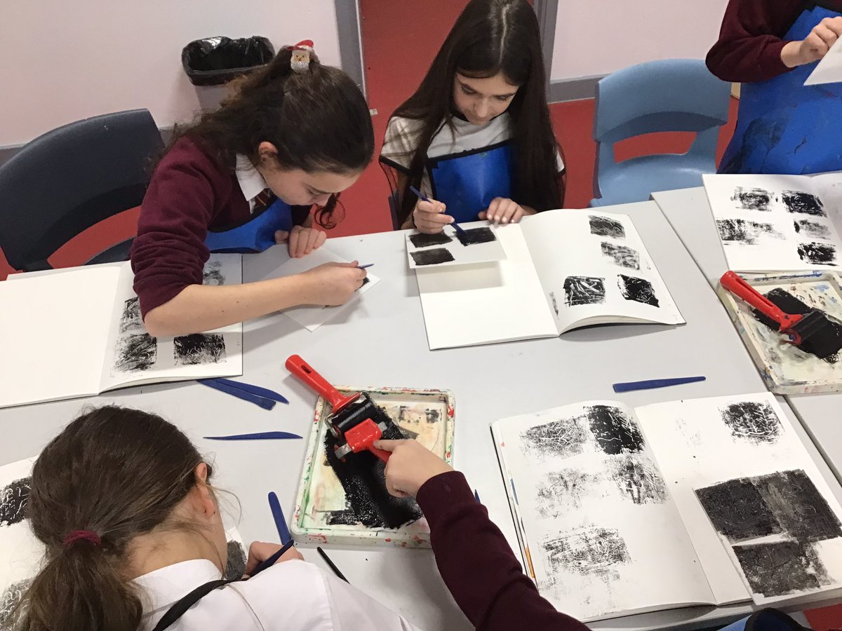 Mono-printing in the style of Kevork Mourad.