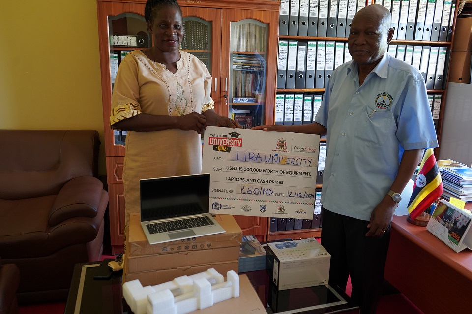 Won prizes from Vision Group Ultimate Quiz Competitions, 2024 excites Lira University Vice Chancellor. For details, click the link:  lirauni.ac.ug/won-prizes-fro…