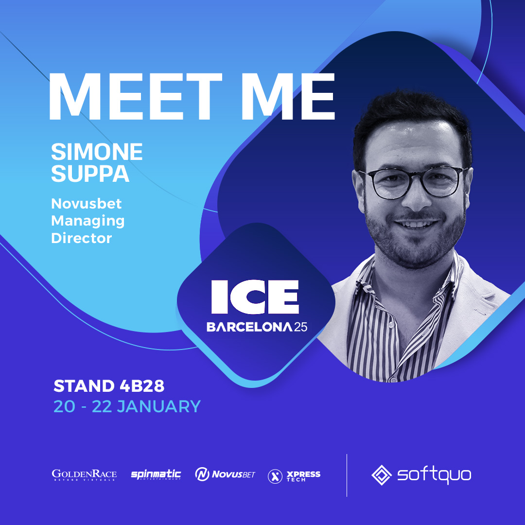 Book a meeting with Simone Suppa ⚡ booking.softquo.com ⚡️

#Novusbet’s Managing Director is ready to meet you at #ICEBarcelona2025 and give an exclusive look at how Novusbet can elevate your betting operation to new heights. 🚀

📅 20 - 22 January
📍 Stand 4B28 | Barcelona